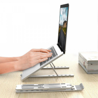 Регулируема стойка за лаптоп със седем степени за височината на екрана, снимка 4 - Лаптоп аксесоари - 44817404