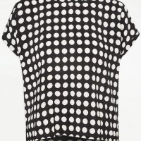 Дамска черна-бяла блуза George UK16, снимка 1 - Тениски - 44371137