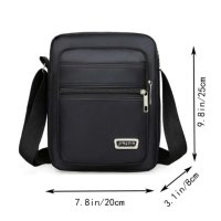 Мъжка стилна чанта за рамо в черно, снимка 4 - Чанти - 41755682