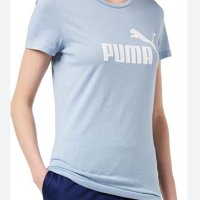 Puma  S- Оригинална дамска тениска в светлосиньо с лого, снимка 1 - Тениски - 40502415