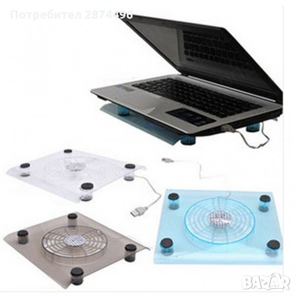 NB-7 USB Охладител за лаптоп с голям вентилатор , снимка 1