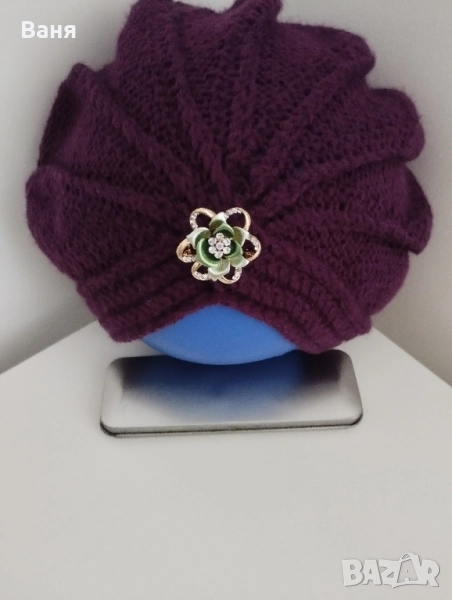 плетена дамска шапка, снимка 1