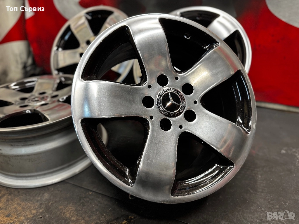 Алуминиеви джанти за Мерцедес (Mercedes), 16 цола, 5х112, снимка 1