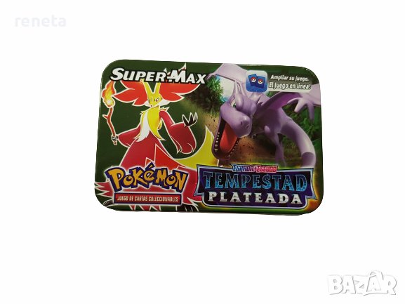 Карти Pokémon,  За игра, Метална кутия, Зелено, снимка 1