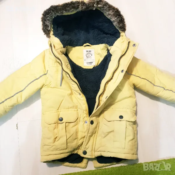 Жълто зимно яке за момченце, снимка 1
