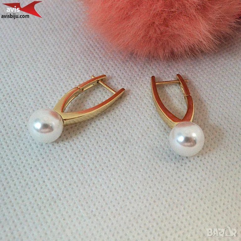 Обеци с 14К златно покритие 2141832, снимка 1