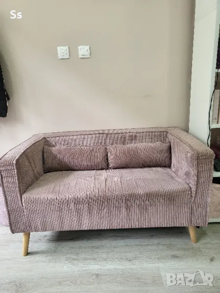 двуместен кадифен диван , снимка 1
