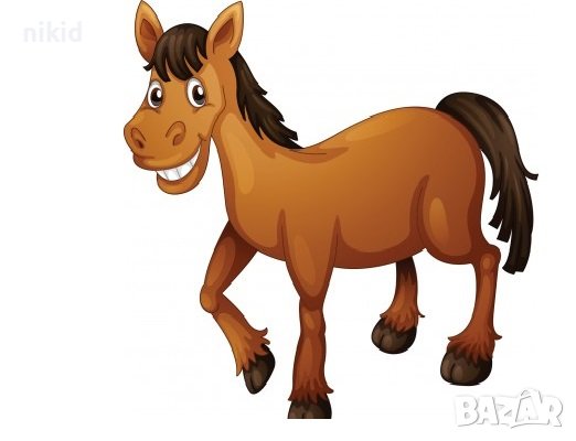 Кон Магаре малък самозалепващ стикер лепенка за стена мебел детска стая и др, снимка 1