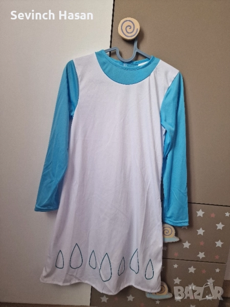 Детски костюм/ рокля,перука, шапка/ на Смърфиета- 6-7 години, снимка 1