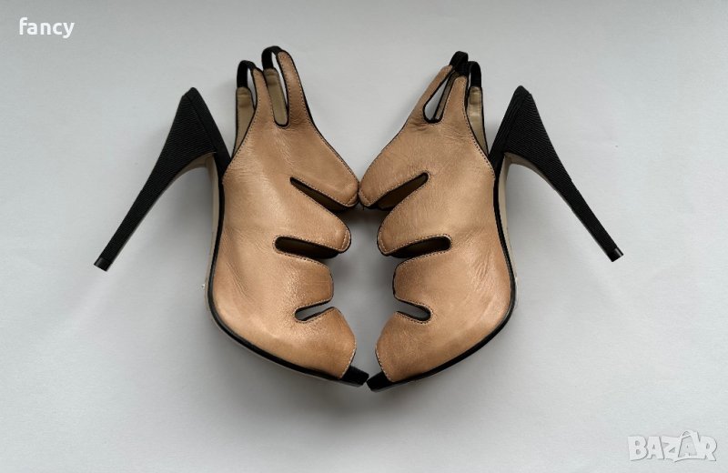 Обувки на висок ток в телесен цвят - Номер 39, снимка 1