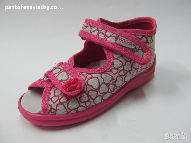 Детски пантофи Vi-GGa-Mi розово сърчица, снимка 1