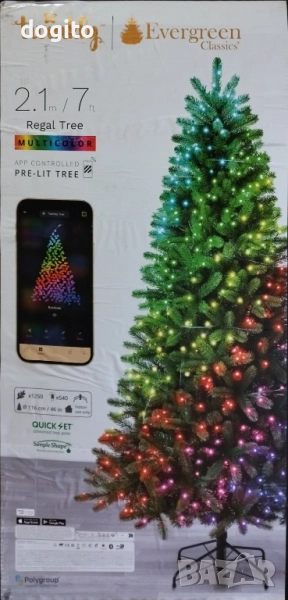 Смарт коледна елха Twinkly 2.10 метра., снимка 1