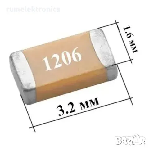 100nF 500V smd 1206, снимка 1