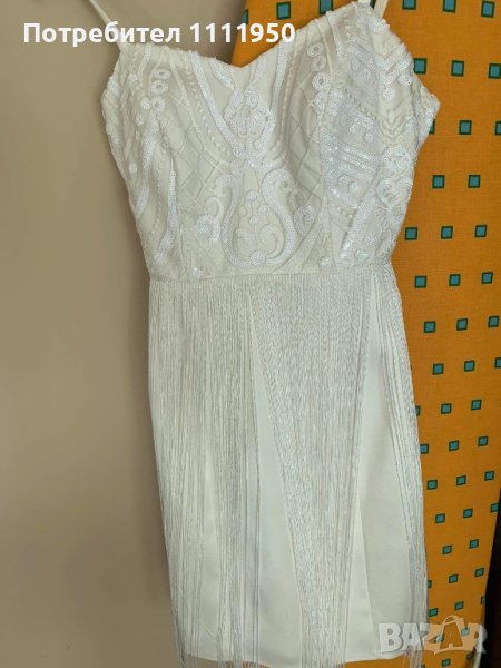 Бял официална рокля ХС, снимка 1