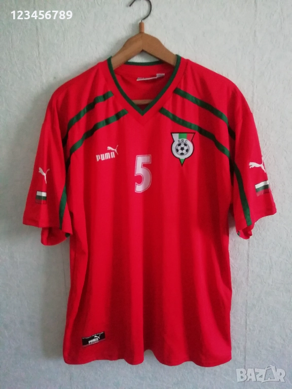 България #5 Георги Марков мачов оригинален екип 2000/2001 Puma тениска фланелка футбол Bulgaria , снимка 1