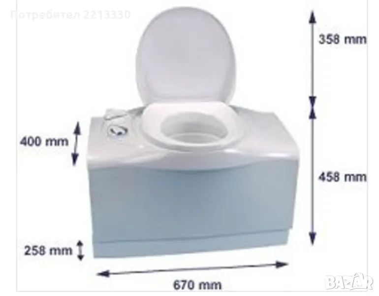 Тоалетна Thetford 403L-лява за кемпер или каравана, снимка 1
