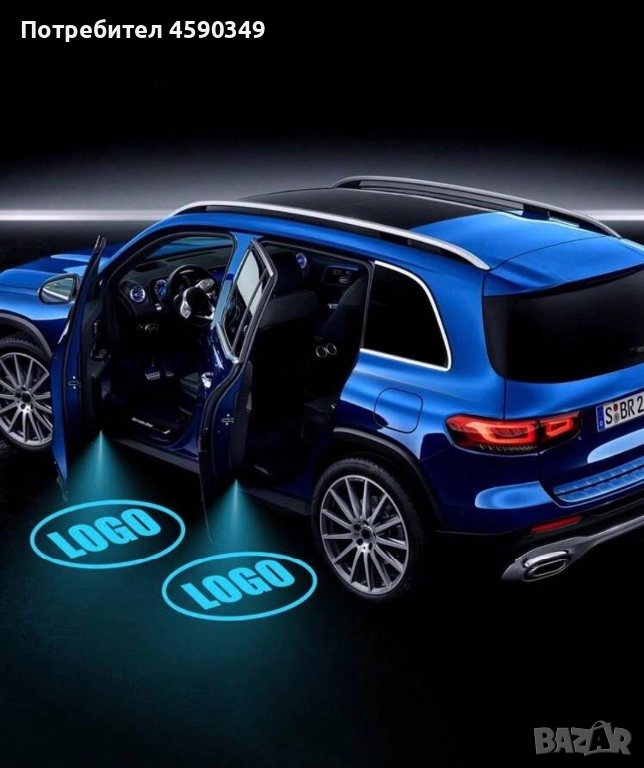 2 бр. Безжичен проектор за осветление на автомобилни врати за лого, снимка 1