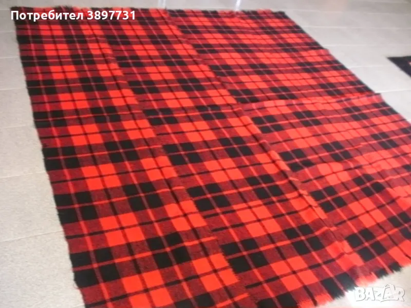 Постелка от миналия век - оригинална - голяма - вълнена , снимка 1