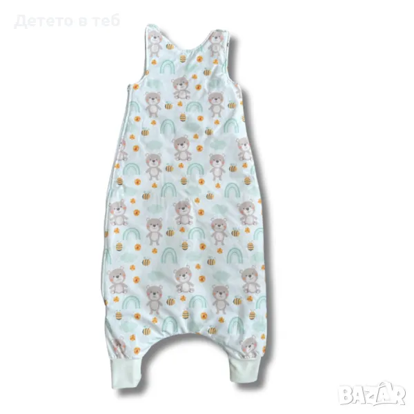 Спален чувал с крачета мече с дъга, снимка 1