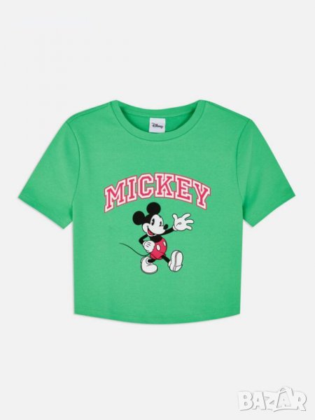 Disney Mickey Mouse- тишърт със скъсен дизайн, снимка 1
