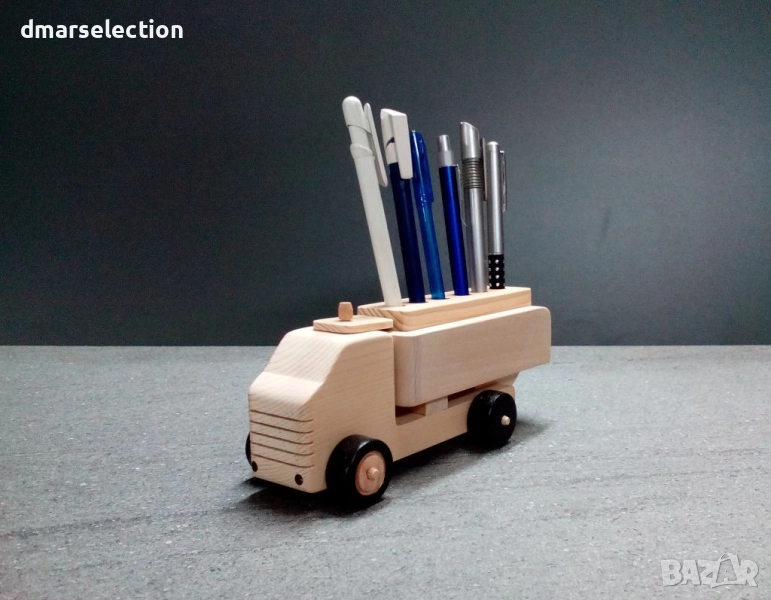 Декоративно дървено камионче - моливник DMAR 321, снимка 1