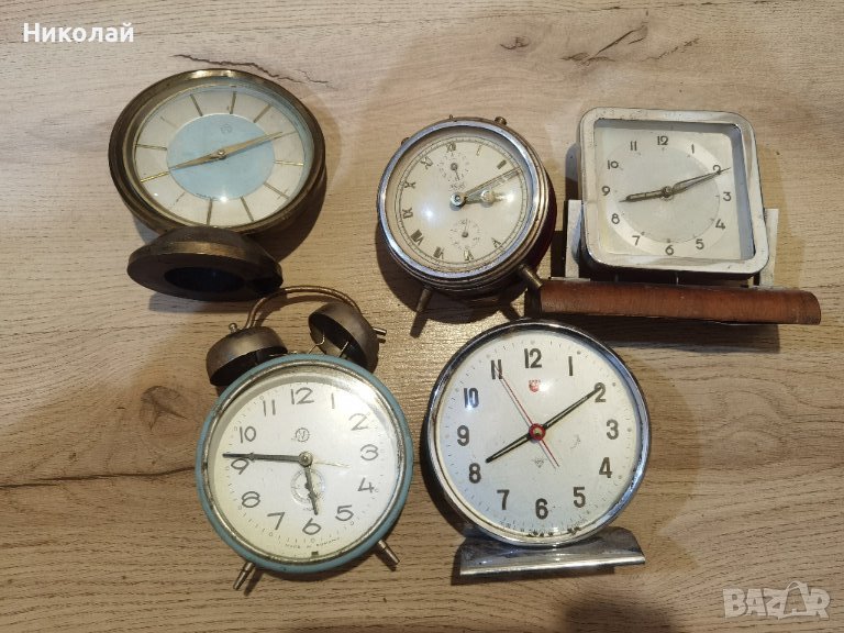 Лот стари настолни часовници , снимка 1