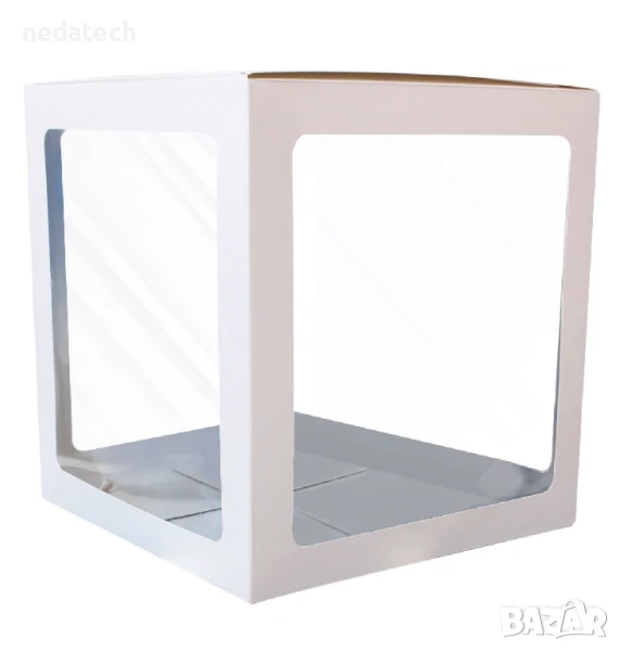 Декоративна кутия за събития, Бял, 30x30 см., снимка 1