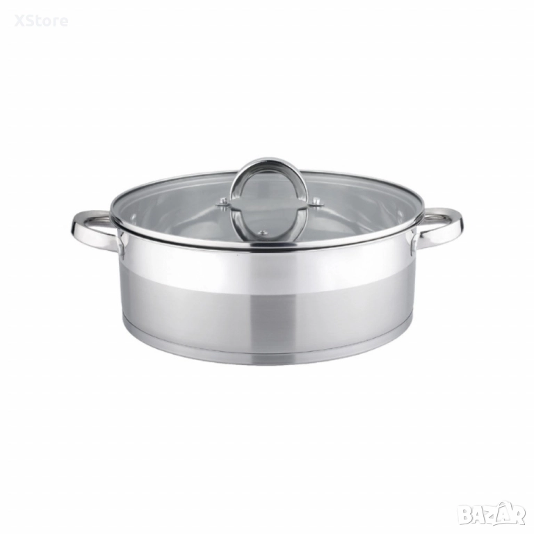 Тенджери Bohmann, Неръждаема стомана, Индукция, Закалено стъкло, снимка 1