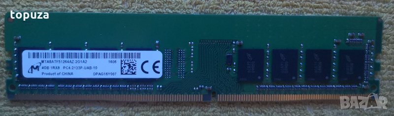 RAM рам памет за компютър MTA8ATF51264AZ-2G1A2 Micron 4GB 1RX8 PC4-2133P DDR4 RAM, снимка 1