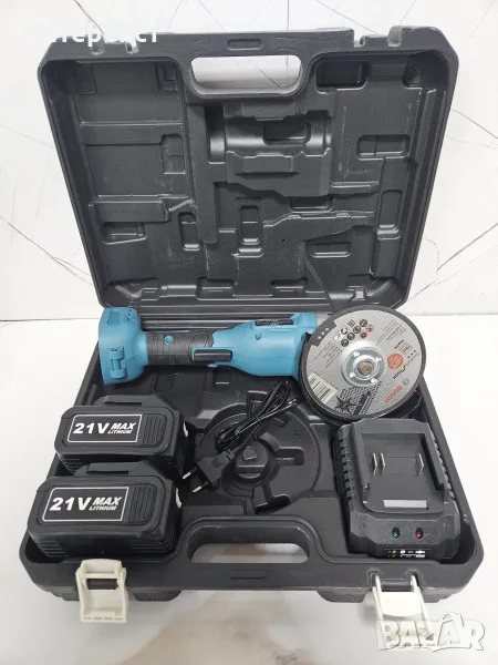 Акумулаторен ъглошлайф 125мм. с две батерии, снимка 1