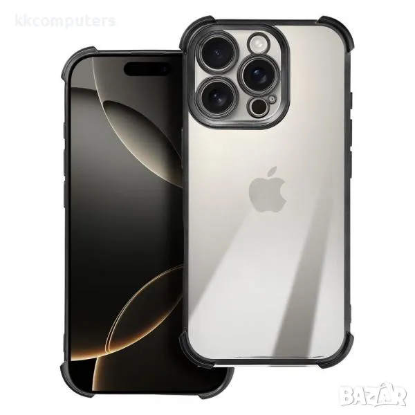 Калъф силикон Electro AntiShock / Черна рамка / за iPhone 16 Pro Max 6.9 Баркод : 3131870, снимка 1