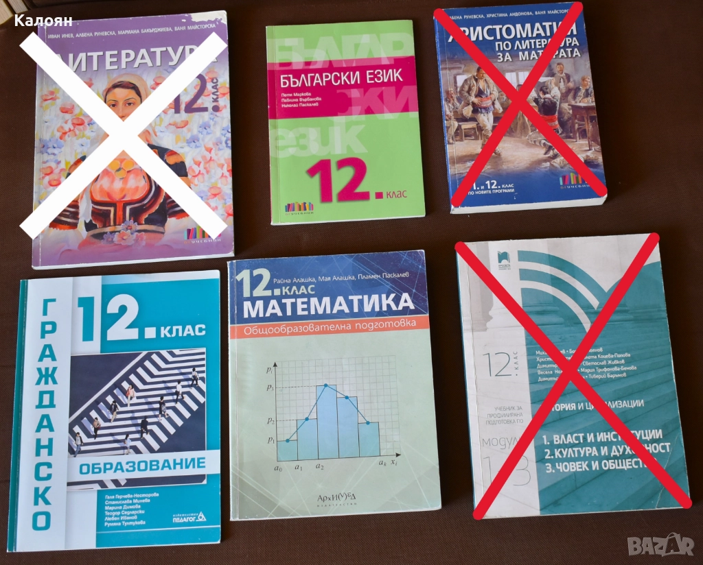 ПРОДАВАМ НА ПОЛОВИН ЦЕНА учебници за 12 клас, снимка 1