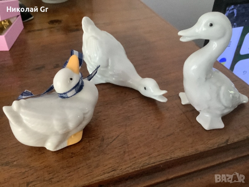 Фигурки порцелан Гъски цена за 3 броя, снимка 1