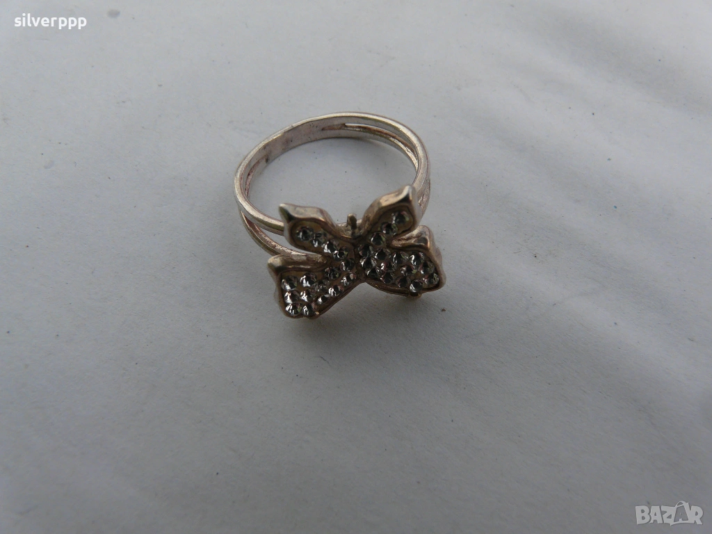  Сребърен пръстен -1 , снимка 1