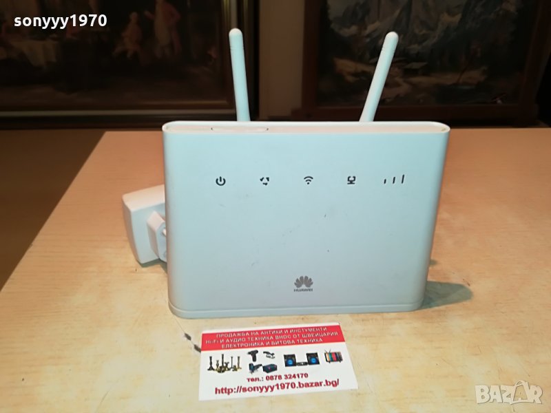 4G HUAWEI 4G ROUTER-бял с бели антени 2708211836, снимка 1