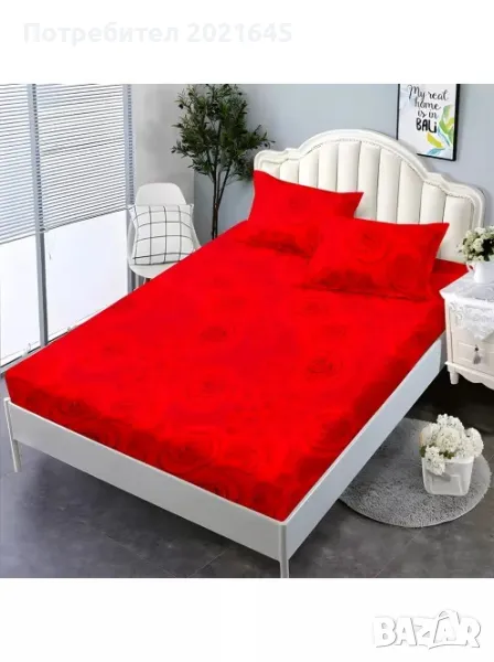 Чаршаф с ластик и калъфки, снимка 1