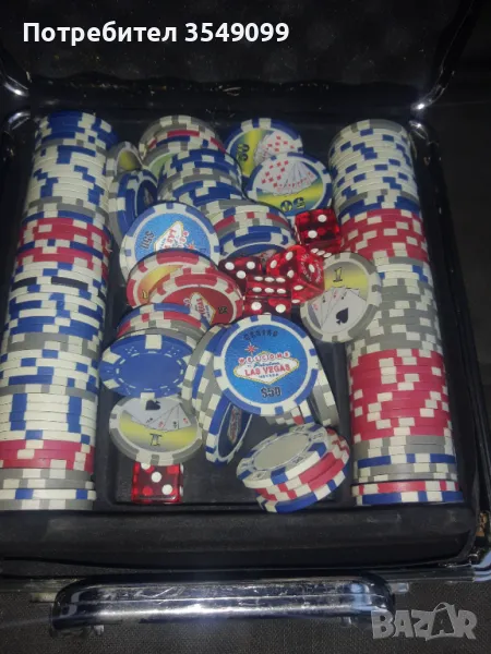 Комплект чипове за покер, снимка 1