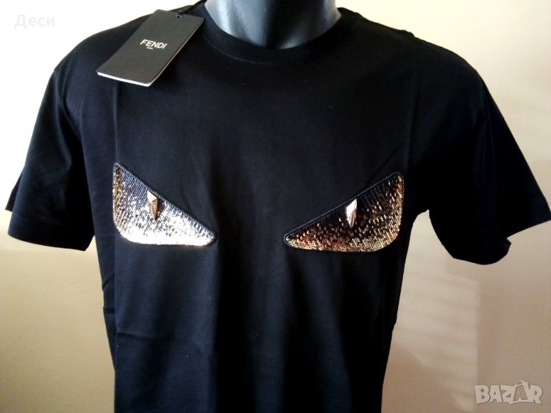 Fendi мъжка тениска нова с етикет - черна, снимка 1