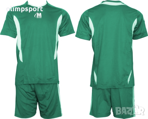 Екип за футбол/ волейбол/ хандбал, фланелка с шорти зелено и бяло, снимка 1