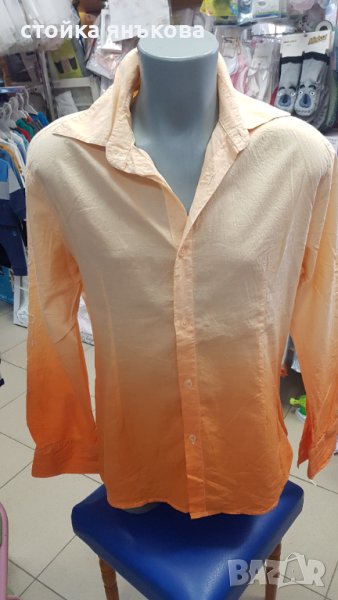 Продавам мъжка риза, преливащо оранжево., снимка 1