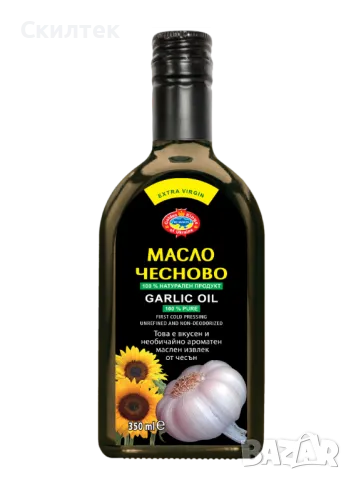 Чесново Масло EXTRA VIRGIN Нерафинирано студено пресовано масло чесън (олио) Агроселпром