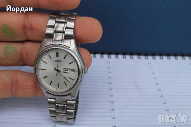 Часовник "Seiko'' кварц 37 мм, снимка 2 - Мъжки - 40429082