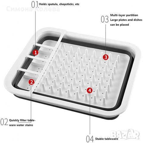 ✨Мултифункционална сгъваема сушилня за съдове и прибори, снимка 6 - Сушилници - 40210009