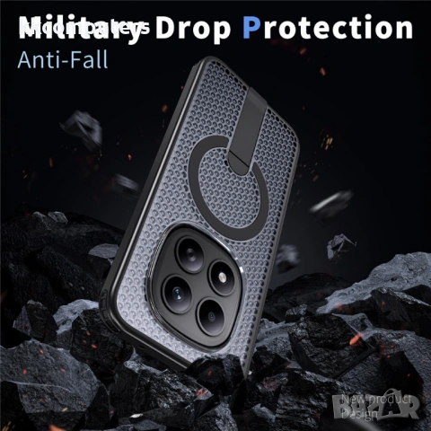 Магнитен калъф за Xiaomi Redmi Note 15 Pro+ 5G (Global) / Xiaomi Poco M8 Pro 5G с Мрежеста Текстура , снимка 7 - Калъфи, кейсове - 53285861