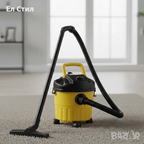 Мощна прахосмукачка за сухо и мокро почистване с 10L контейнер