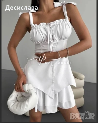 Бяла нова рокля С/М размер, снимка 1