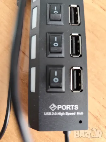 Високоскоростен USB 2.0 Хъб, снимка 2 - Кабели и адаптери - 49822037