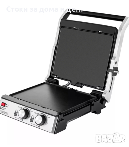 ✨Грил/скара ECG KG 2033 Duo Grill & Waffle, 2000W, Сив/Черен , снимка 4 - Скари - 44643474