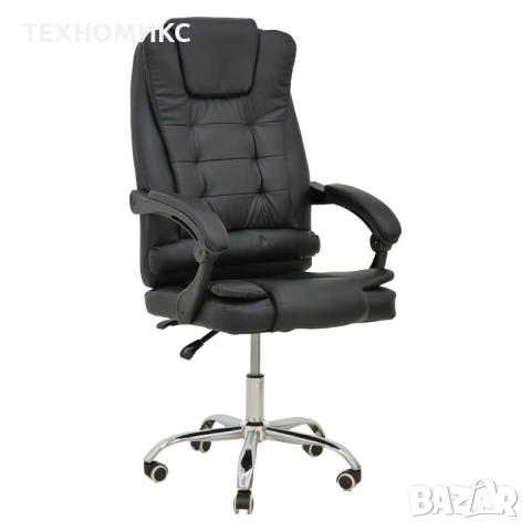 Ергономичен офис стол , Черен/Бял, снимка 4 - Столове - 53453120