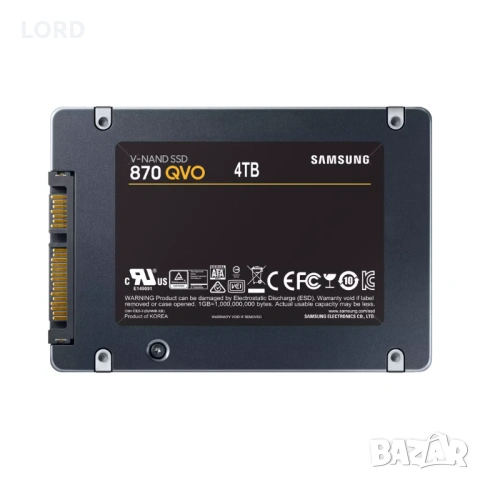 SSD 4TB Samsung 870 QVO (MZ-77Q4T0BW) - Гаранция!, снимка 2 - Твърди дискове - 53656778